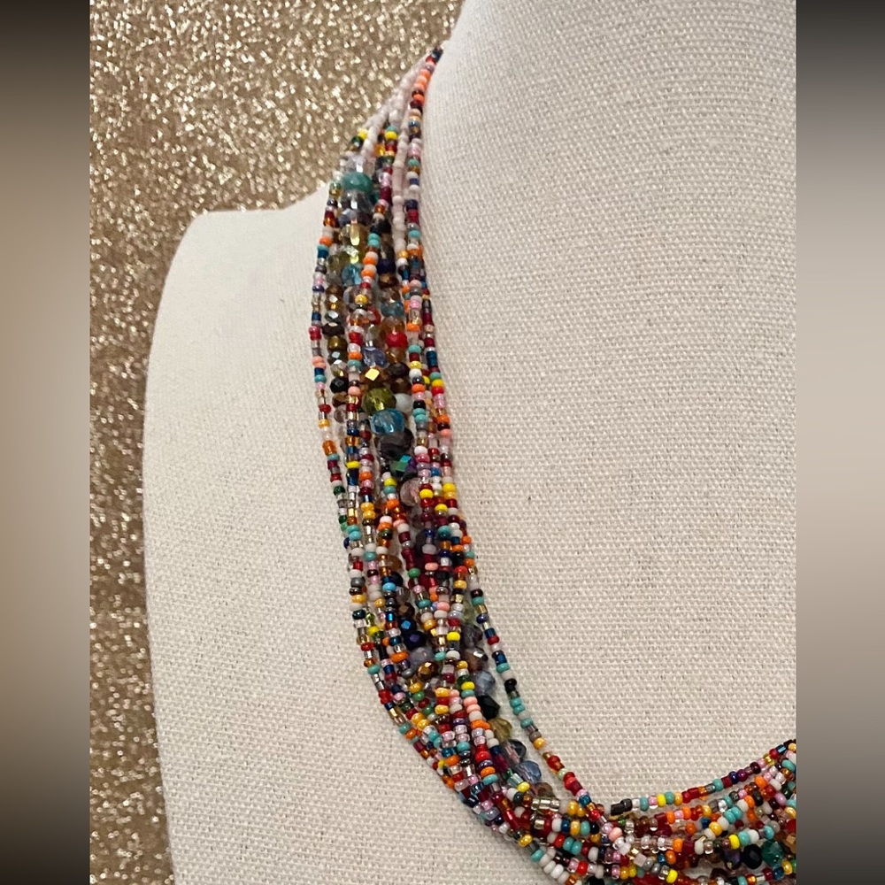 Free People Brilliantly Beaded Necklace ~ NWOT - Picture 2 of 4
